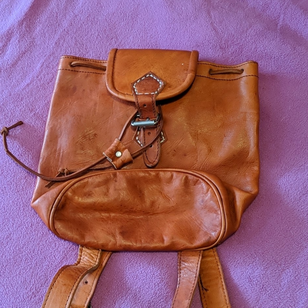Leather Backpack Purse